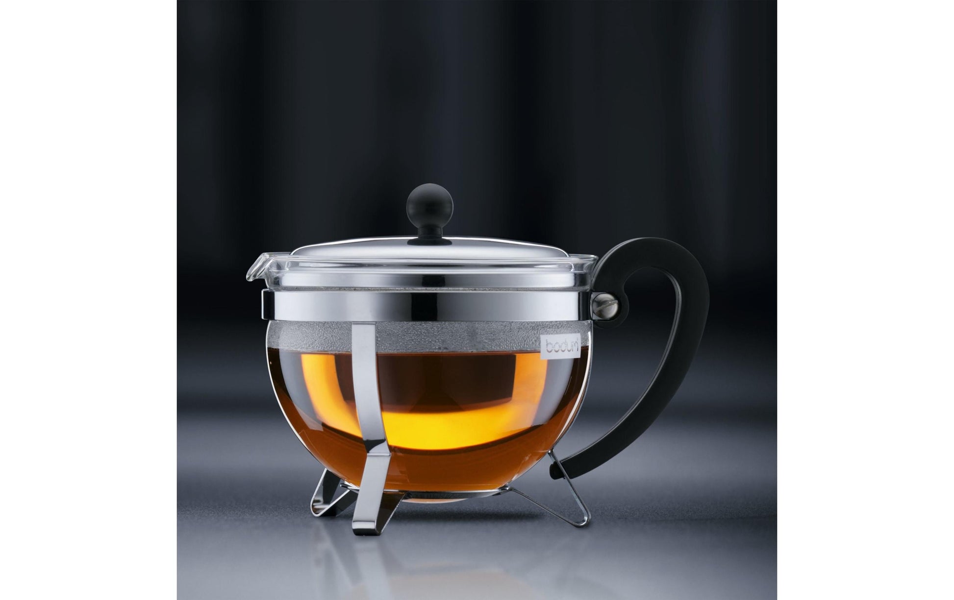 Bodum Chambord – Teezubereiter – 1 l – mit Edelstahlfilter – silber