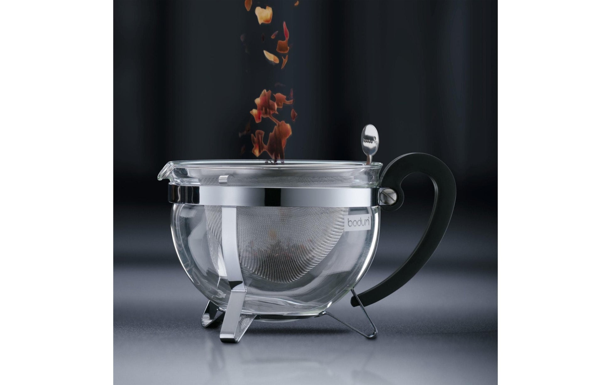 Bodum Chambord – Teezubereiter – 1 l – mit Edelstahlfilter – silber
