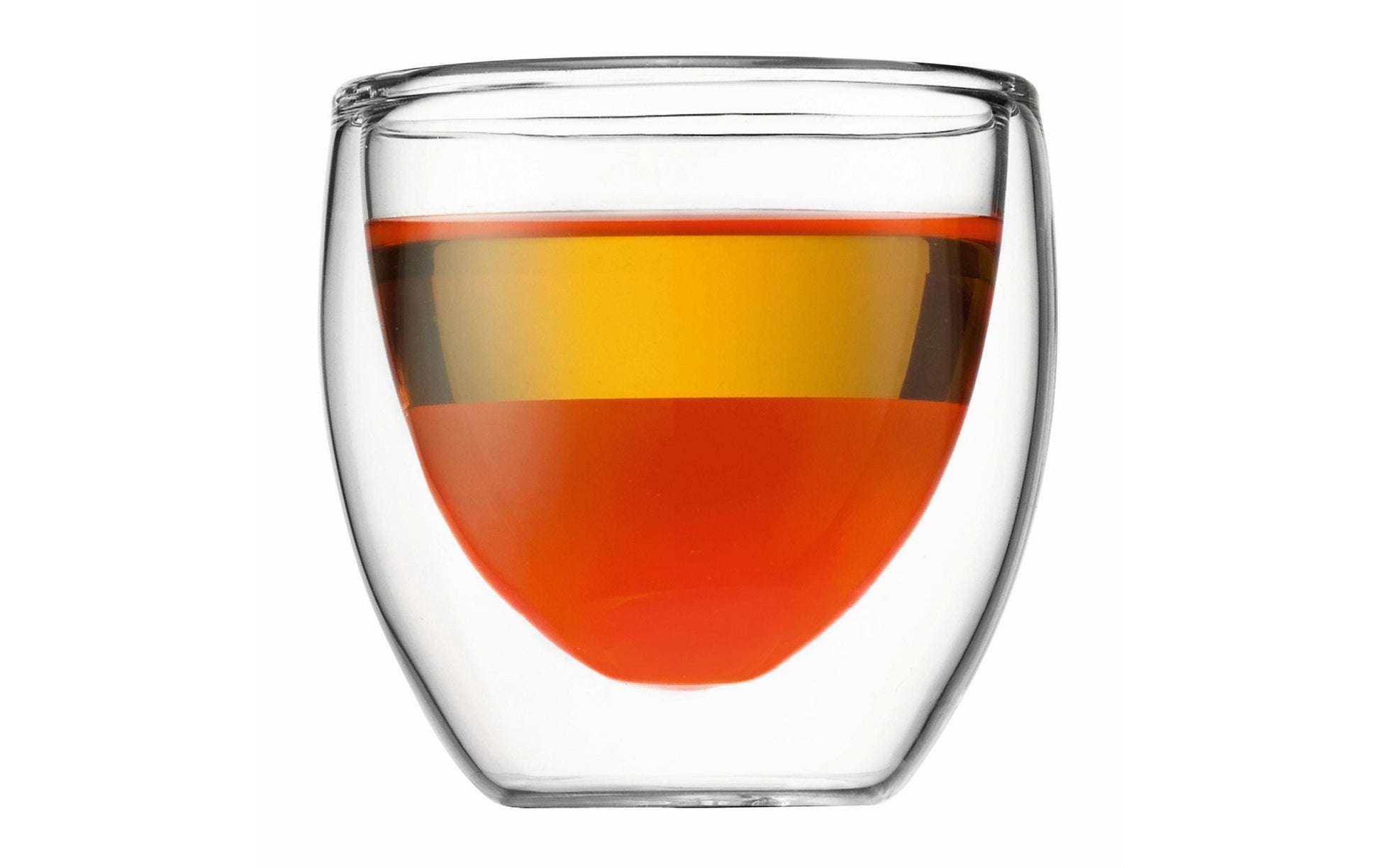 Bodum PAVINA Trinkglas – 6er Set, 80 ml, Ø 6,3 cm, H 6,5 cm, Borosilikatglas, doppelwandig