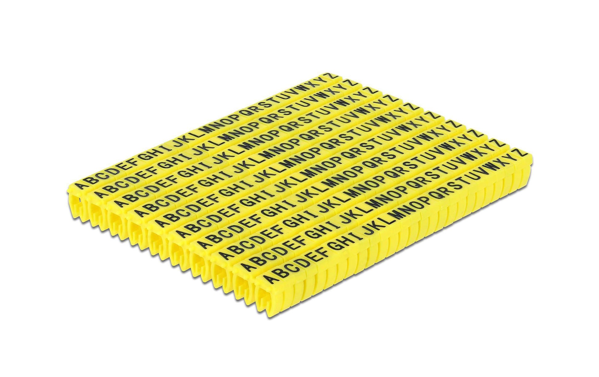 DeLOCK Kabelhalter A–Z – PVC – Gelb – Ø bis 6 mm – 260 Stück