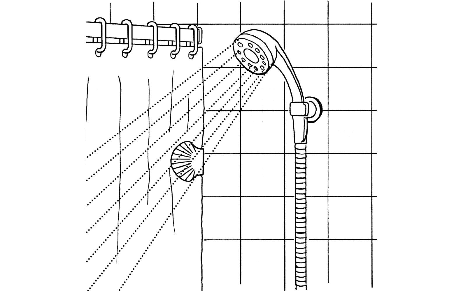 Spirella Haken für Duschvorhang – 5,6×5,6×5,6 cm, Kunststoff, Weiss, 2er-Set