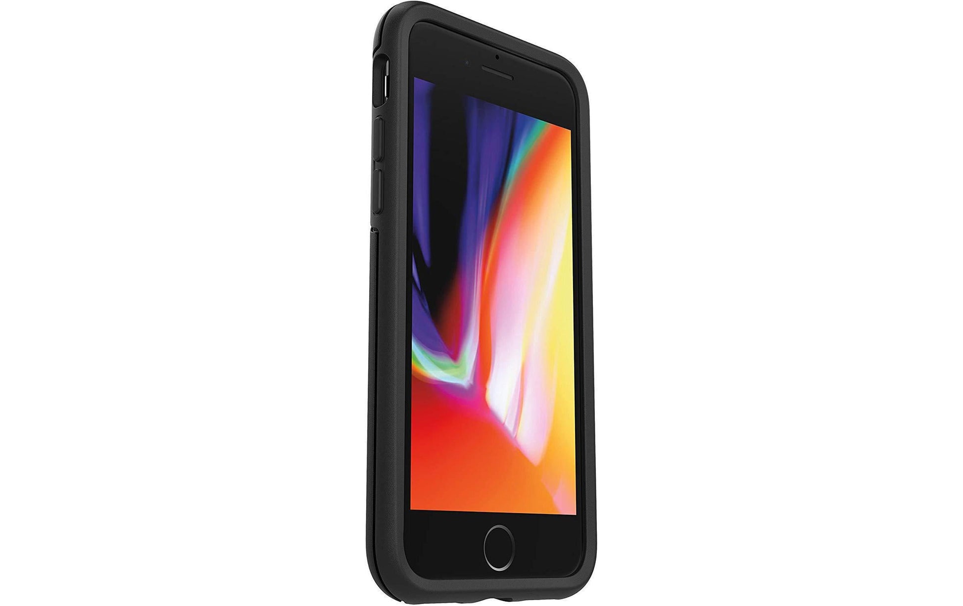 OtterBox Symmetry Series Backcover – für Apple iPhone 8, Silikon, Schwarz, erhöhter Rahmen
