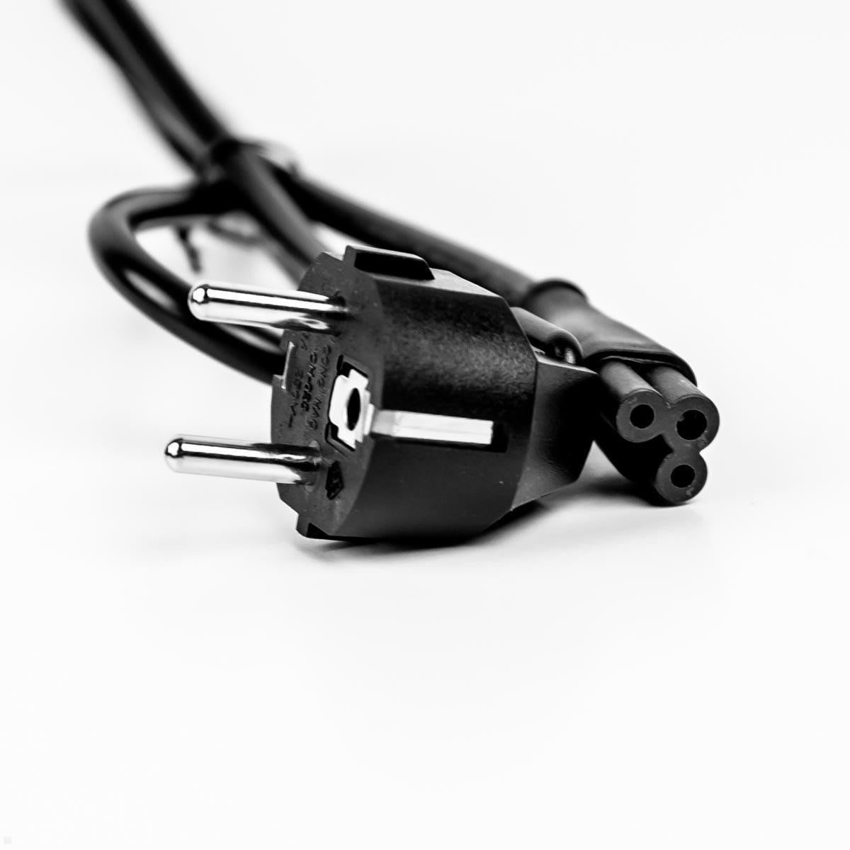 Bachmann Netzkabel – Schuko (CEE 7/7)–IEC C5, 1 m, 250 V/2,5 A, schwarz