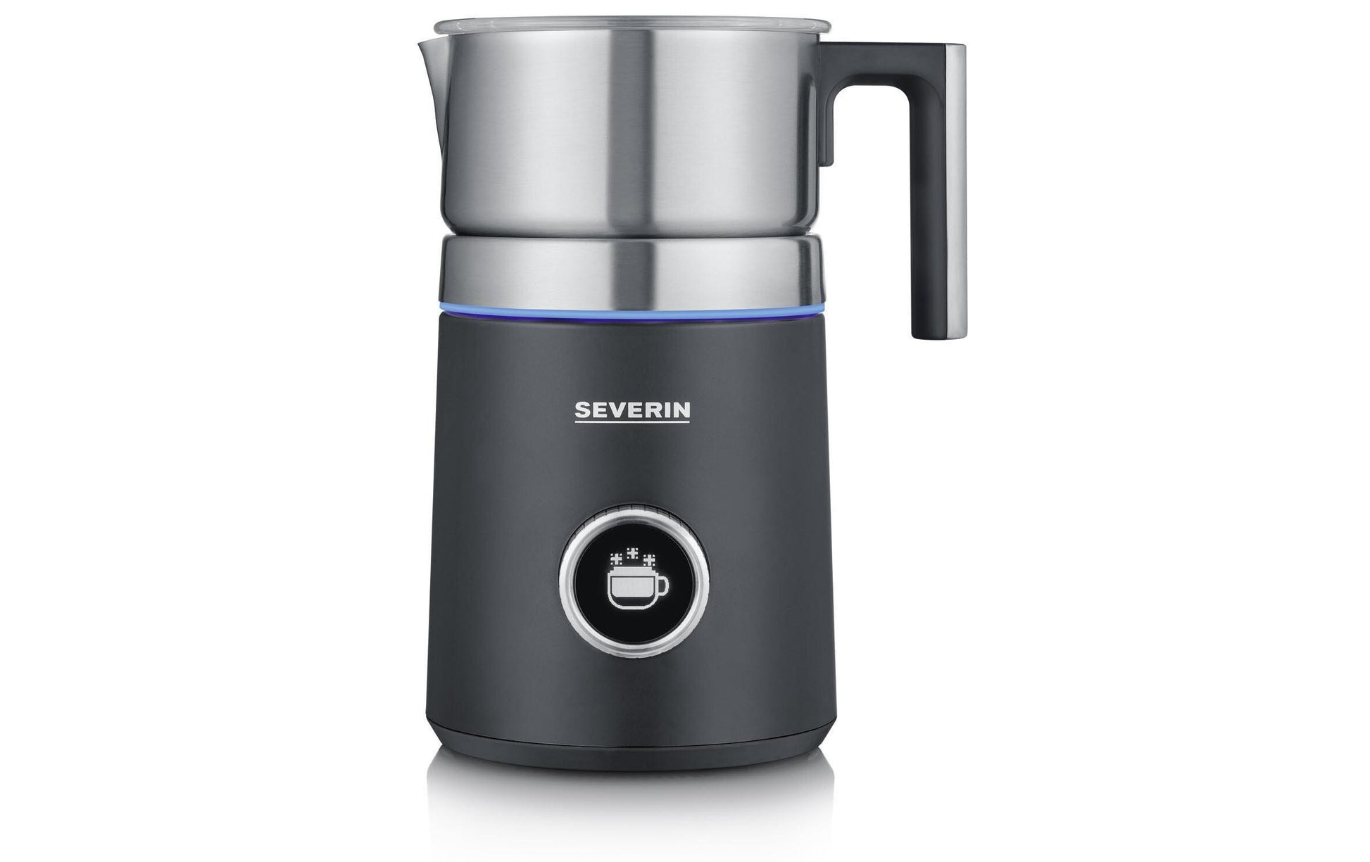 Severin Milchaufschäumer Spuma 700 Plus – 700 ml, 500 W, spülmaschinenfest – schwarz/edelstahl