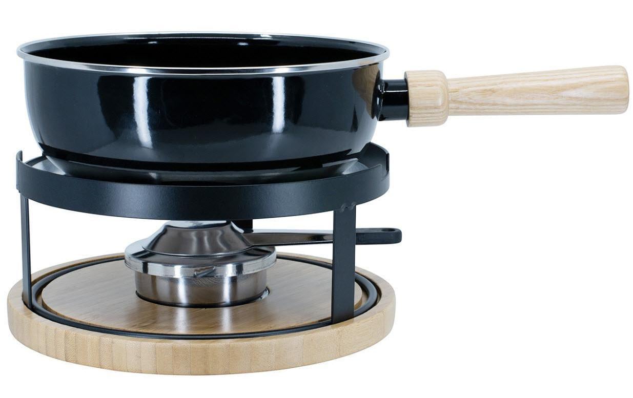 Kadastar Multifunktions-Rechaud One4All – Ø 24,5 cm, 5 Personen, Tischgrill – Edelstahl/Bambus
