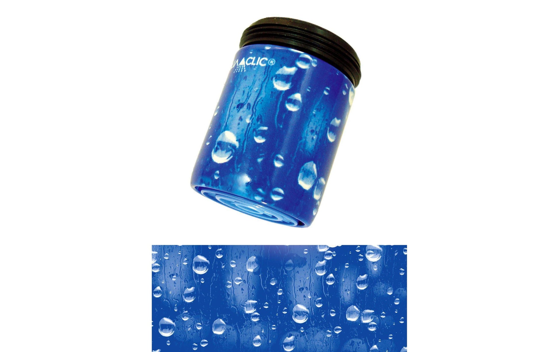 AquaClic Armaturenbelüfter – Ø2,2×3,0 cm, Messing/Kunststoff (Innenteil POM), M22-Anschluss, Blau