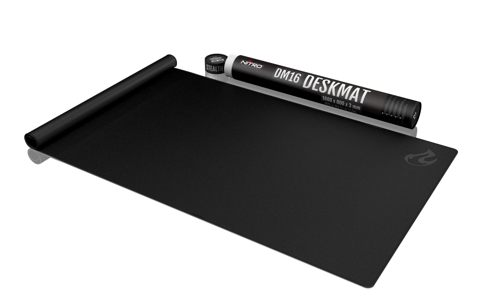 Nitro Concepts Gaming-Mauspad DM16 – 1'600 × 800 mm, Stoff, Gummi, gestickte Kanten, Schwarz