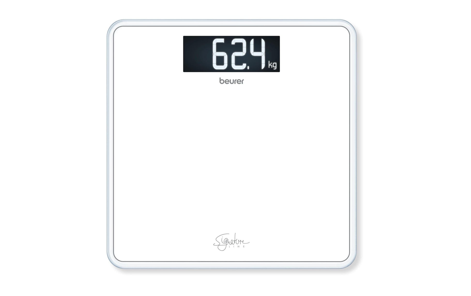 Beurer Paketwaage GS400 – Tragkraft 200 kg, Teilung 100 g, Wiegefläche 31 × 31 cm, Batterie, Sicherheitsglas