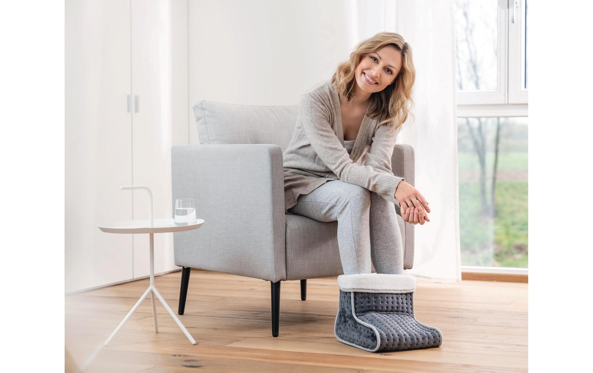 Beurer Fusswärmer FW20 – 3 Stufen, Abschaltautomatik – 100 W – Grau