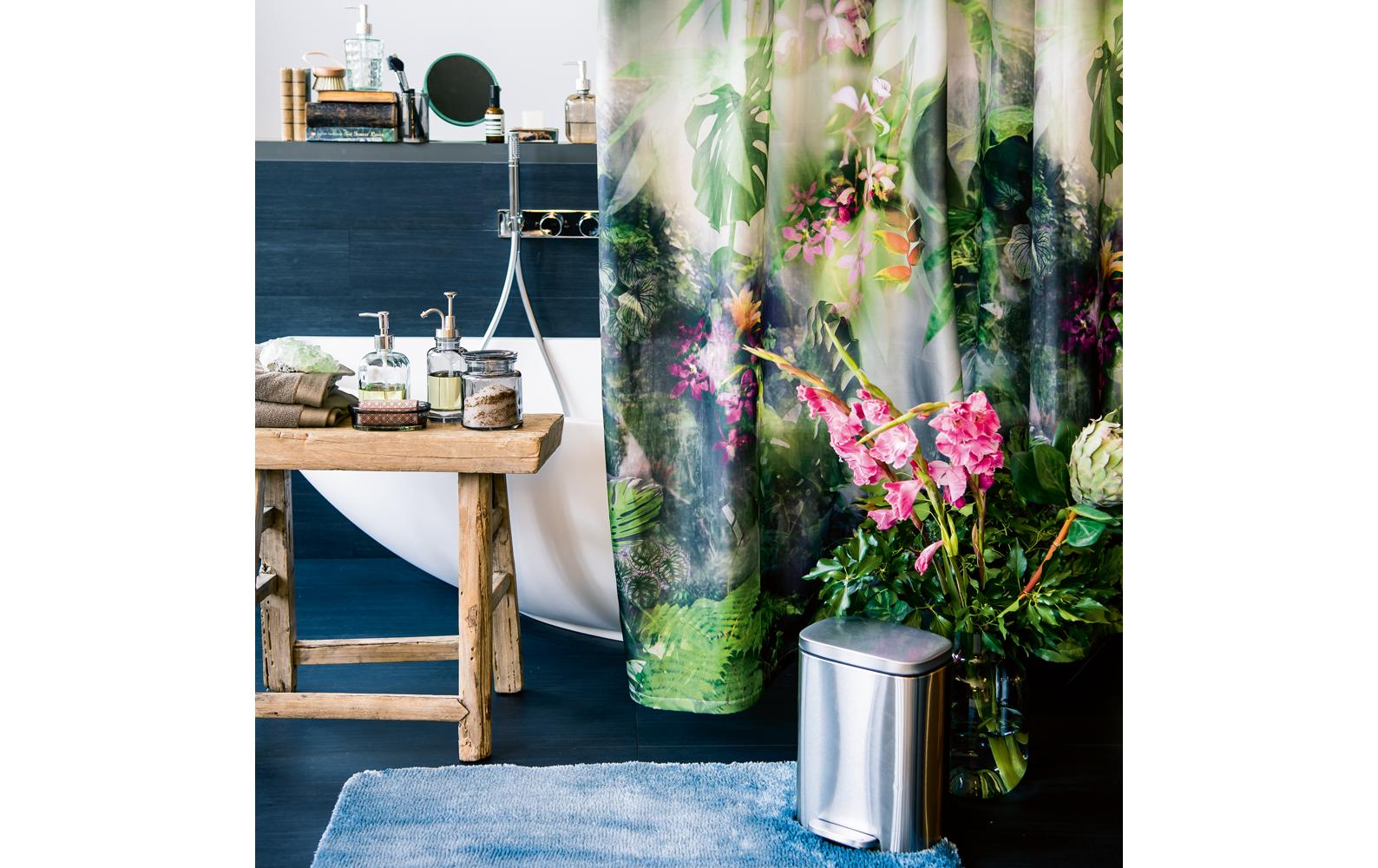Spirella Duschvorhang JUNGLE – 180×200 cm, Polyester, Mehrfarbig