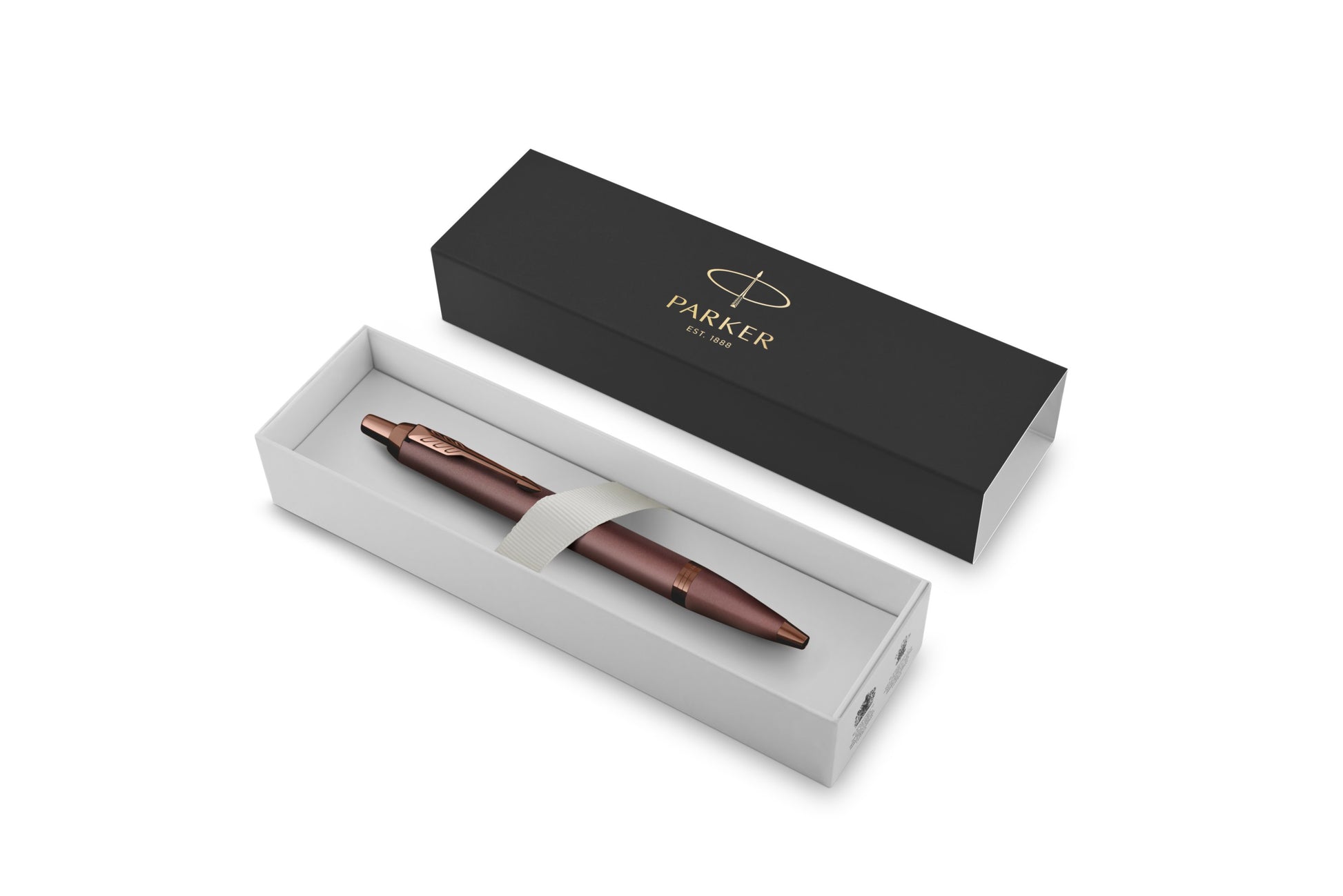 Parker IM Mono Burgundy Kugelschreiber – Blau, Druck, Edelstahl, Metallic, nachfüllbar