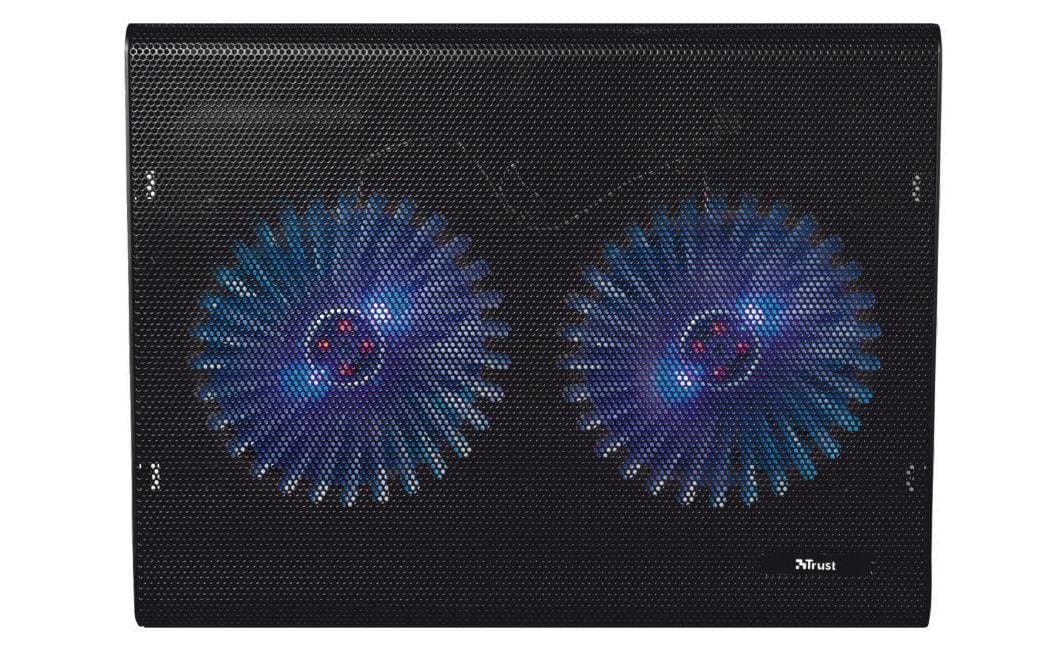 Trust Laptop-Ständer – bis 17,3", mit 2 Lüftern, USB – Schwarz