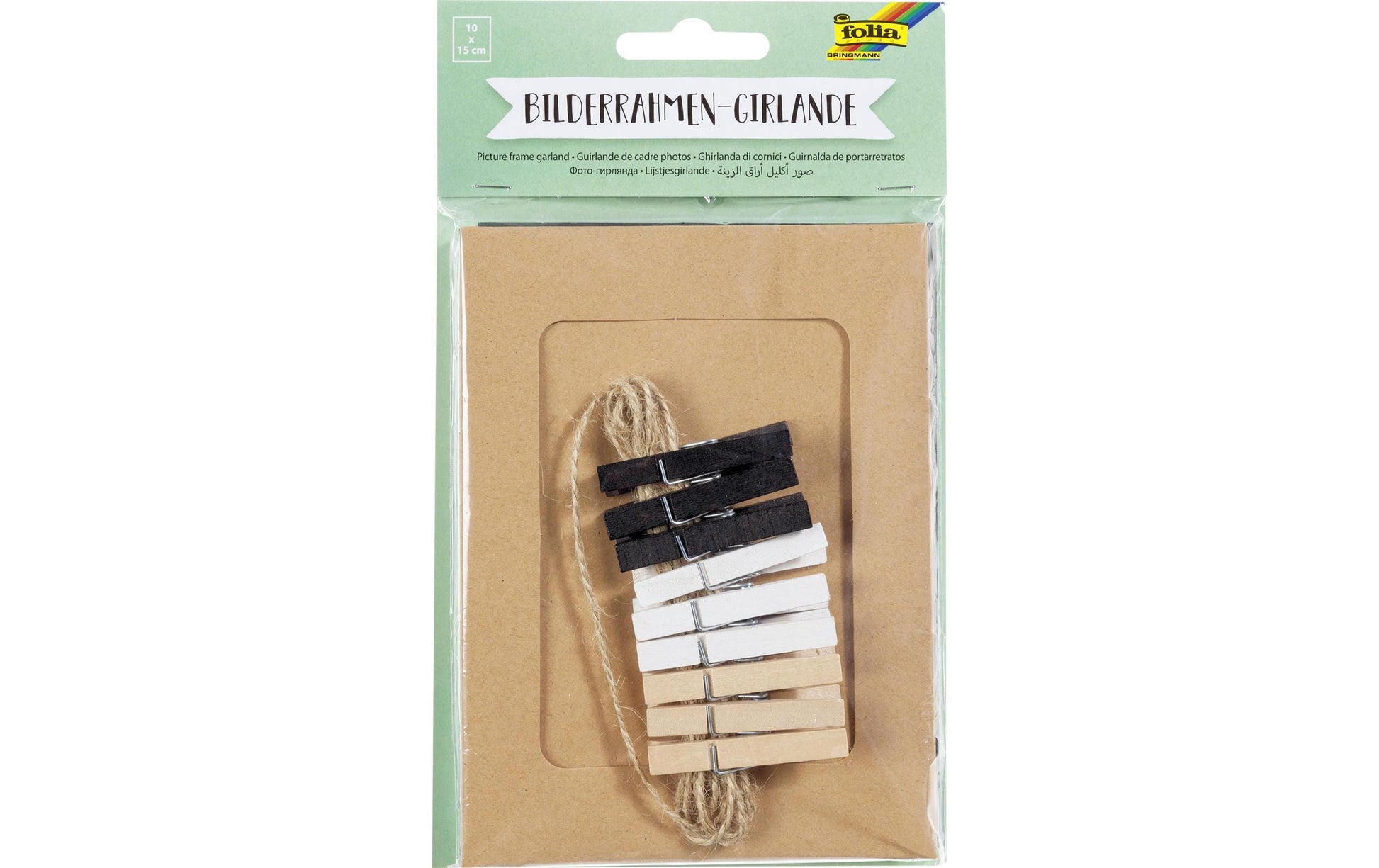 Folia Bastelset Bilderrahmen-Girlande – 19-teilig – 100 × 150 mm