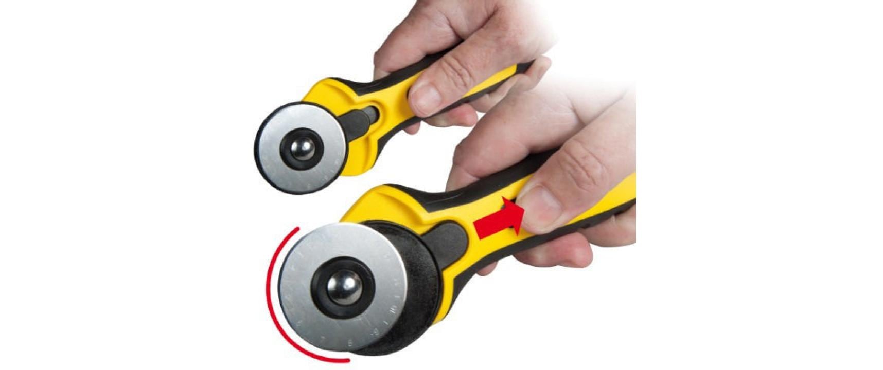 Stanley STHT0-10194 – Abbrechmesser 45 mm, einziehbar, Klingenarretierung, Kunststoff, schwarz