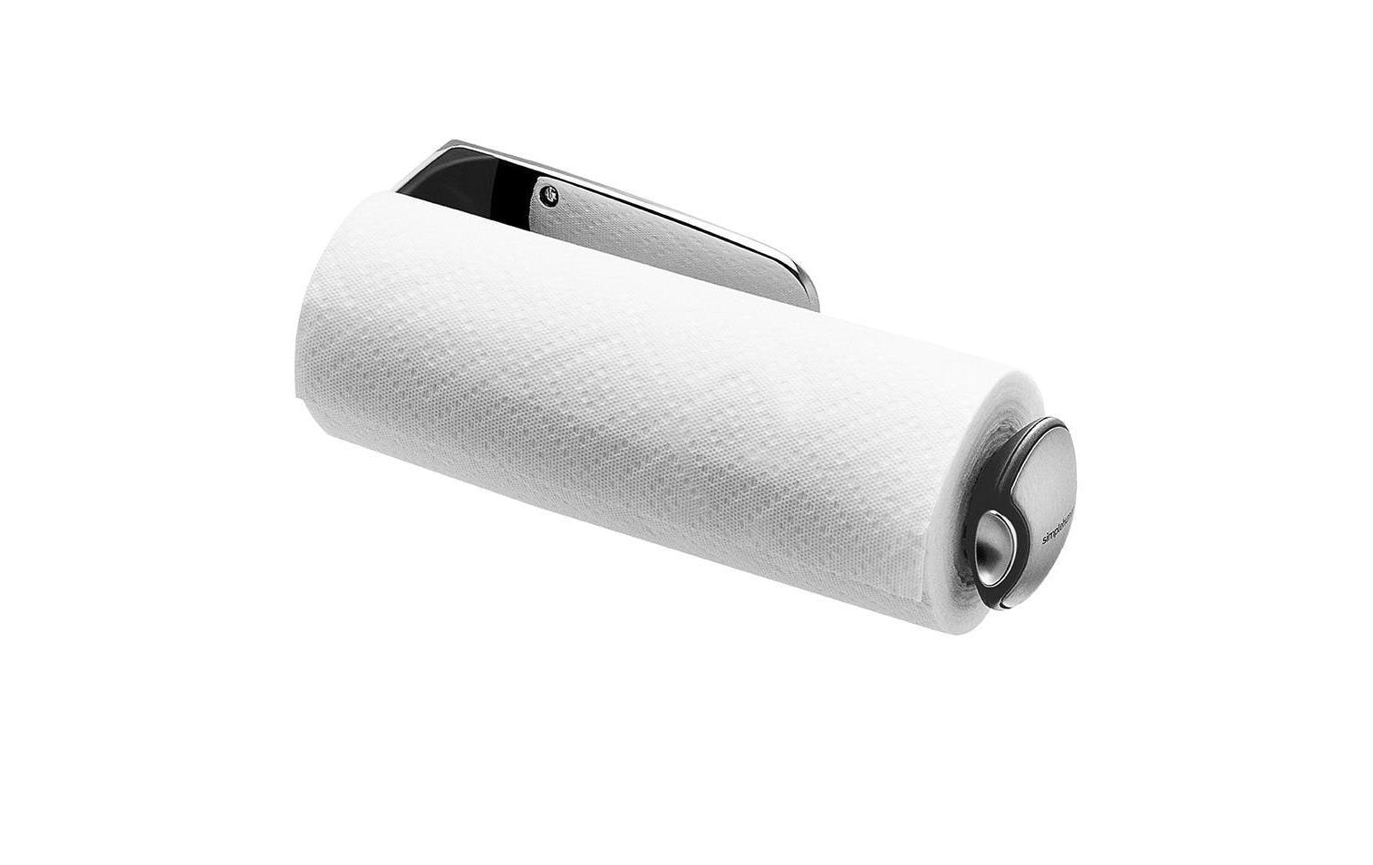 simplehuman Küchenrollenhalter, Edelstahl, 33,3 × 7,6 × 12,5 cm, wandmontiert