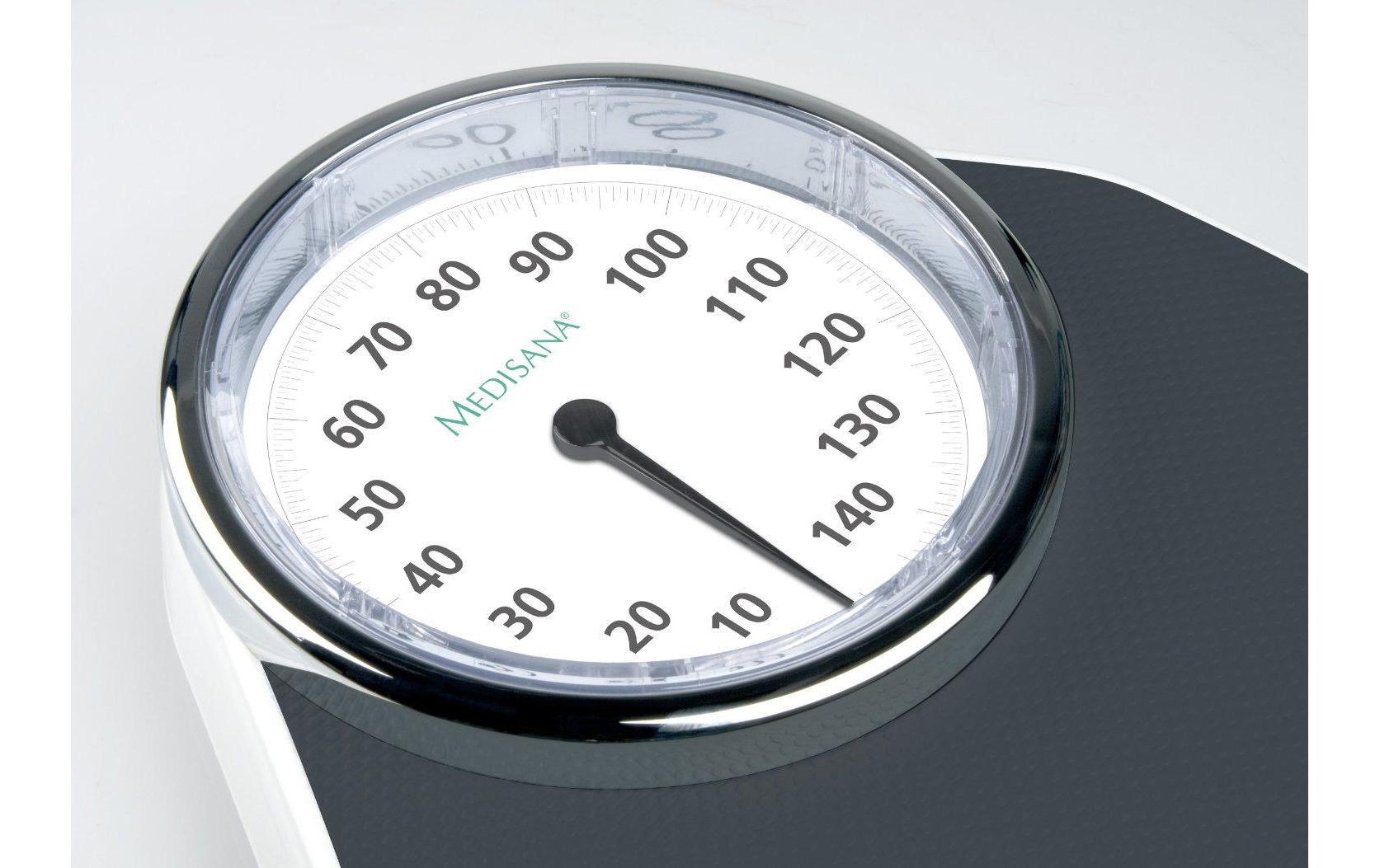 Medisana Personenwaage – Metall, 150 kg, Analog, Schwarz