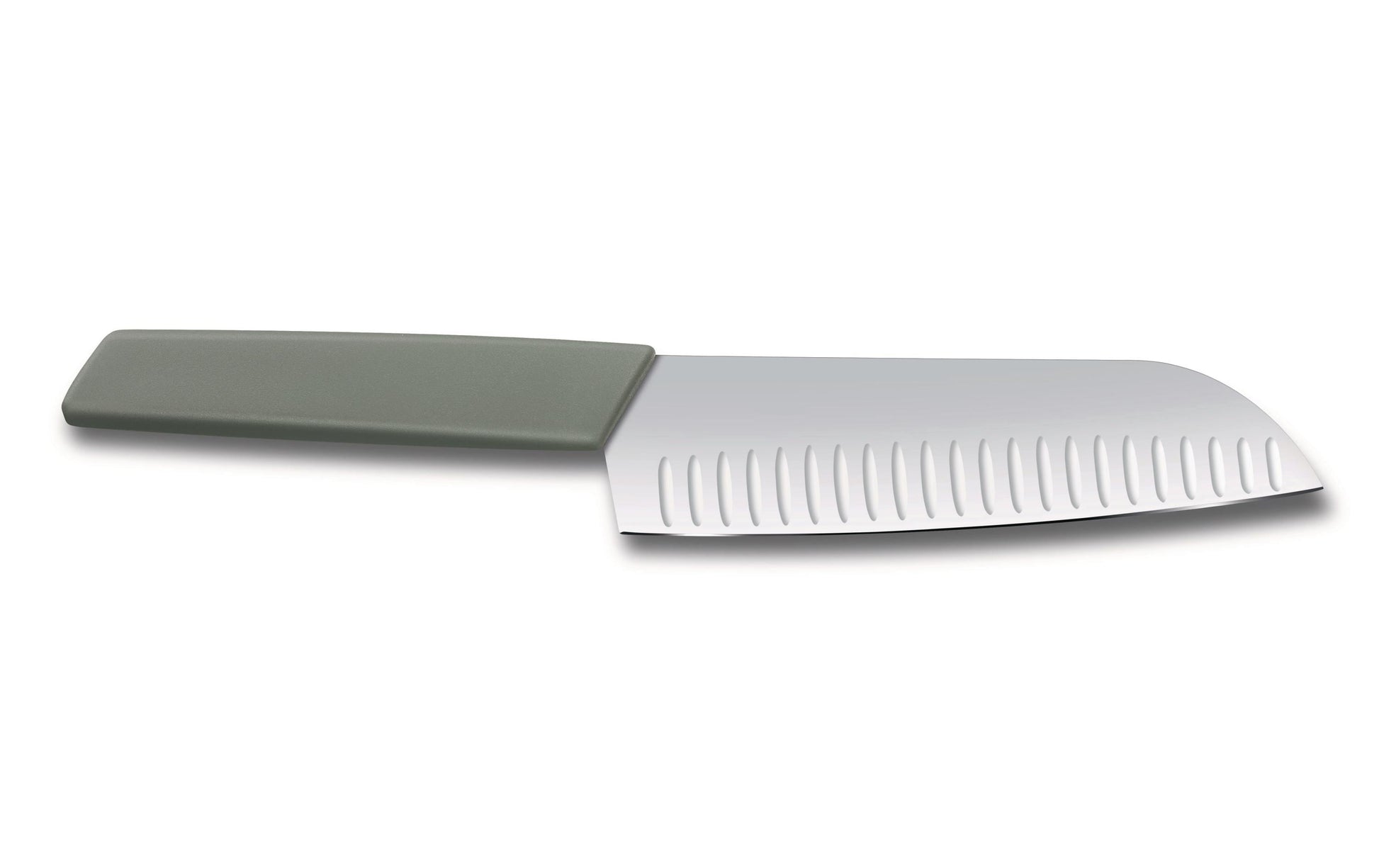 Victorinox Santokumesser – 17 cm Klinge, Kullenschliff – Stahlklinge, Kunststoffgriff – Grau