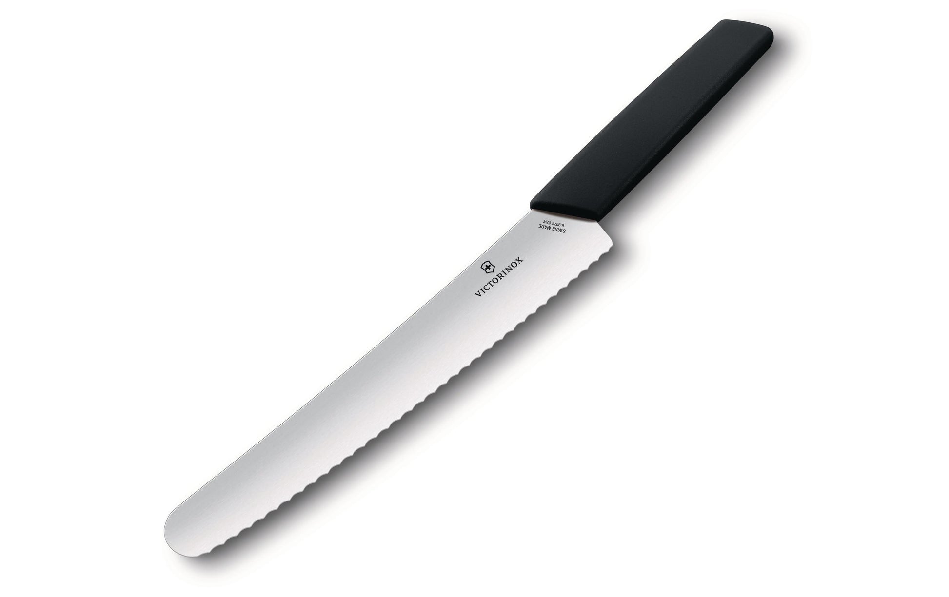 Victorinox Brotmesser 22 cm, Edelstahl, Kunststoffgriff, schwarz, Wellenschliff