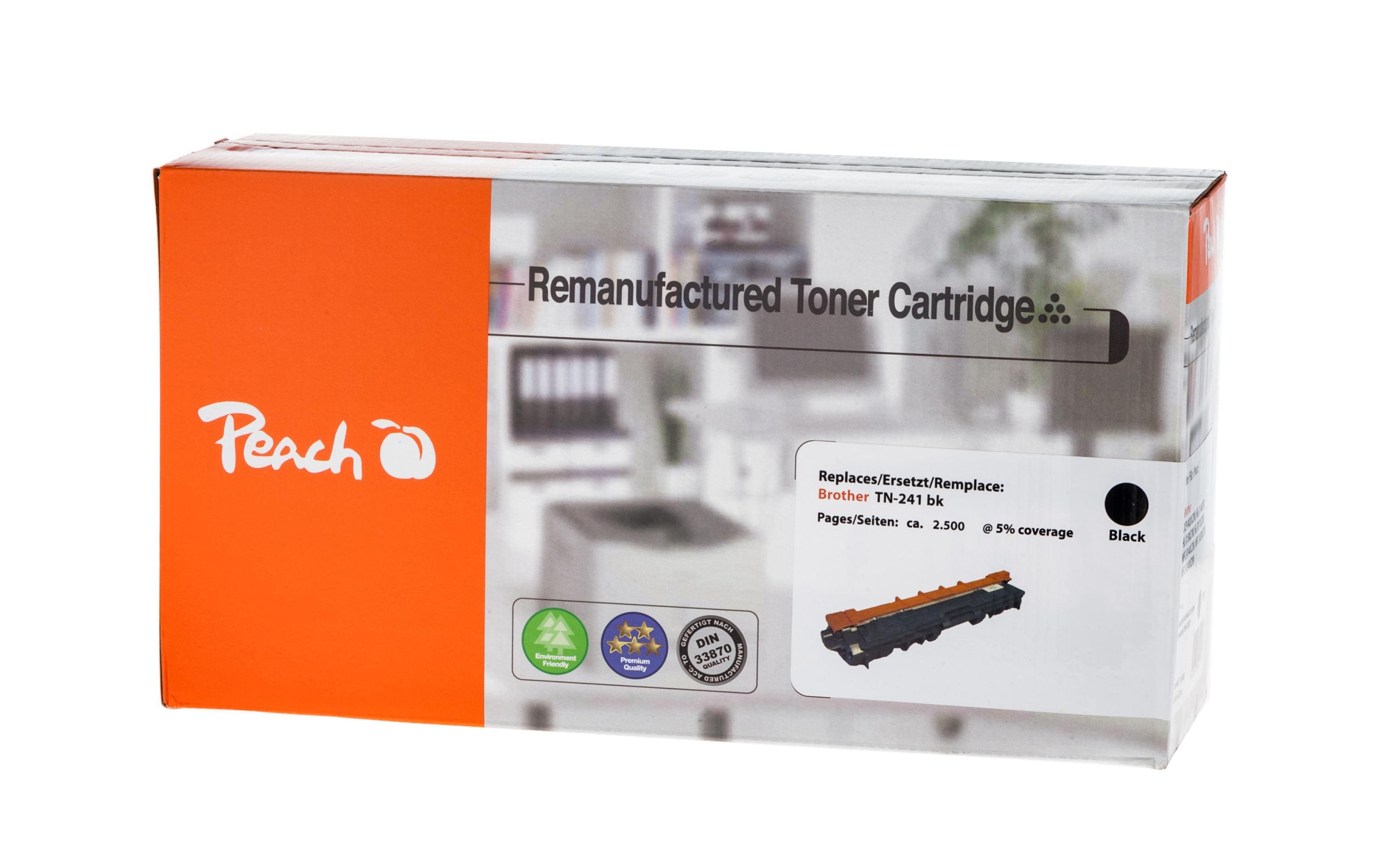 Peach TN-241bk schwarz Toner – kompatibel – 2'500 Seiten – für Brother DCP-9015 CDW/DCP-9020 CDW/HL-3140 CW usw.