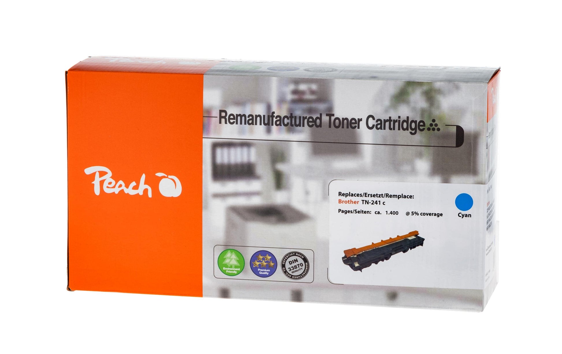 Peach TN-241c Cyan Toner – kompatibel – 1'400 Seiten – für Brother DCP-9015 CDW/DCP-9020 CDW/HL-3140 CW und andere