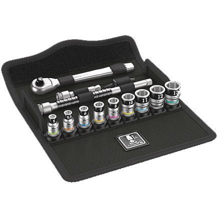 Wera Zyklop Metal Knarrensatz – Antrieb 1/4" – 8100 SA 12 HF