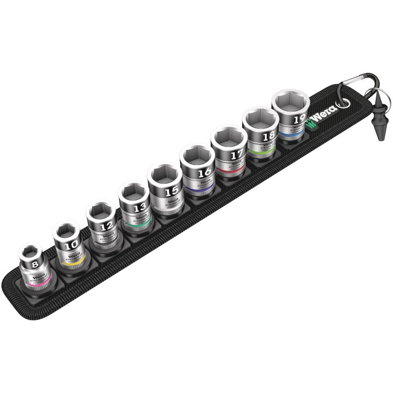 Wera Zyklop – Stecknuss-Satz 3/8", 8/10/12 … mm, 9-teilig, Box, Belt B 1