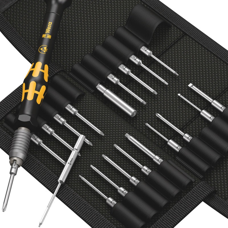 Wera Schraubendreher-Bit-Set Kraftform Kompakt Micro – 20 Bits