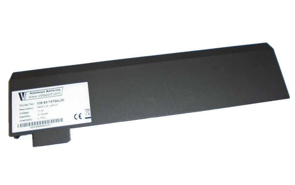 Vistaport Notebook-Akku – für Lenovo ThinkPad T470/T480/T570/T580 – 24 Wh, 11,4 V – Schwarz