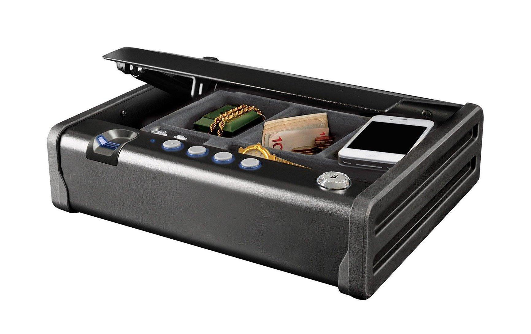 Master Lock Kompaktsafe MLD08EB – Fingerabdruck – 2,3 l – Schwarz