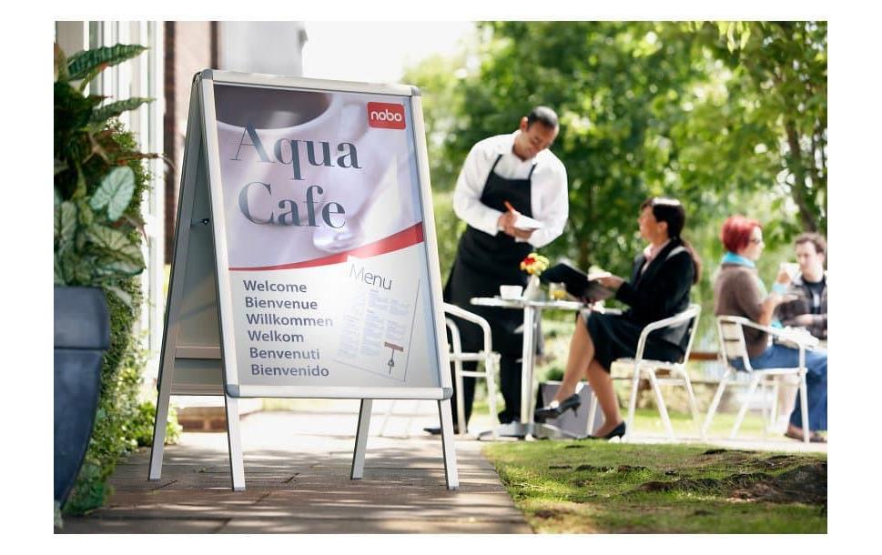 Nobo Ersatzfolie – A1 Hochformat, Transparent, Kunststoff, für Plakatständer – 2 Stk
