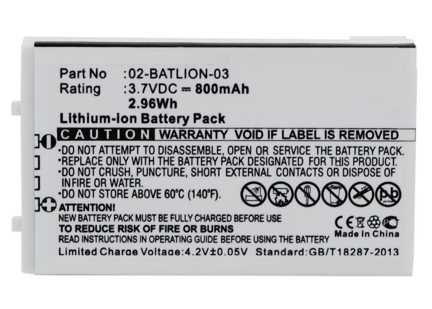 CoreParts Akku Li-Ion 3,7 V 800 mAh, 2,9 Wh – für Opticon OPL-7724/OPL-7734/OPL-9700 und andere