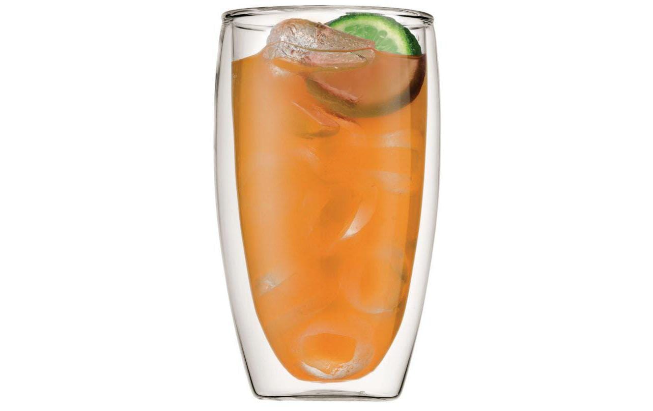 Bodum PAVINA Thermobecher – 0,45 l, Borosilikatglas, transparent, doppelwandig, spülmaschinengeeignet, 6 Stück