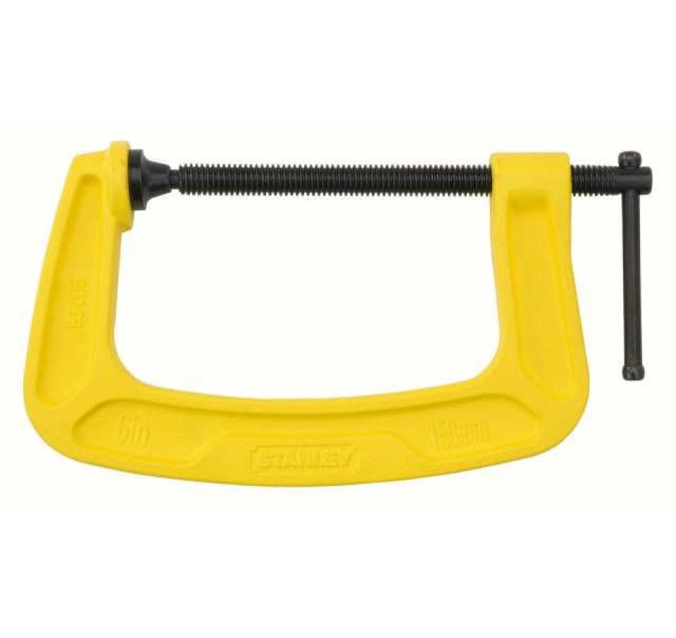 Stanley Maxsteel C-Zwinge – Spannweite 75 mm, Schliesskraft 680 kg, Backenhöhe 57 mm, mit T-Griff