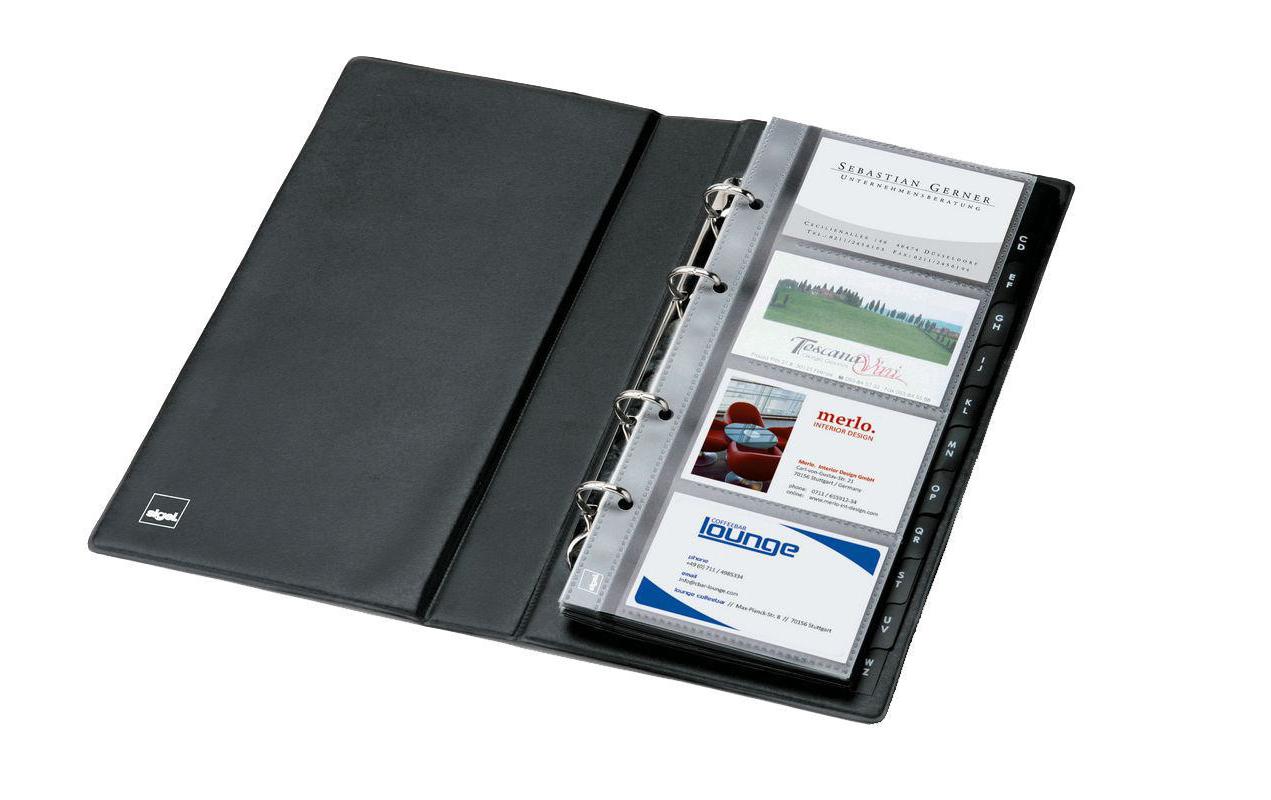 Sigel Visitenkartenalbum – Kunststoff, schwarz, 147×44×265 mm