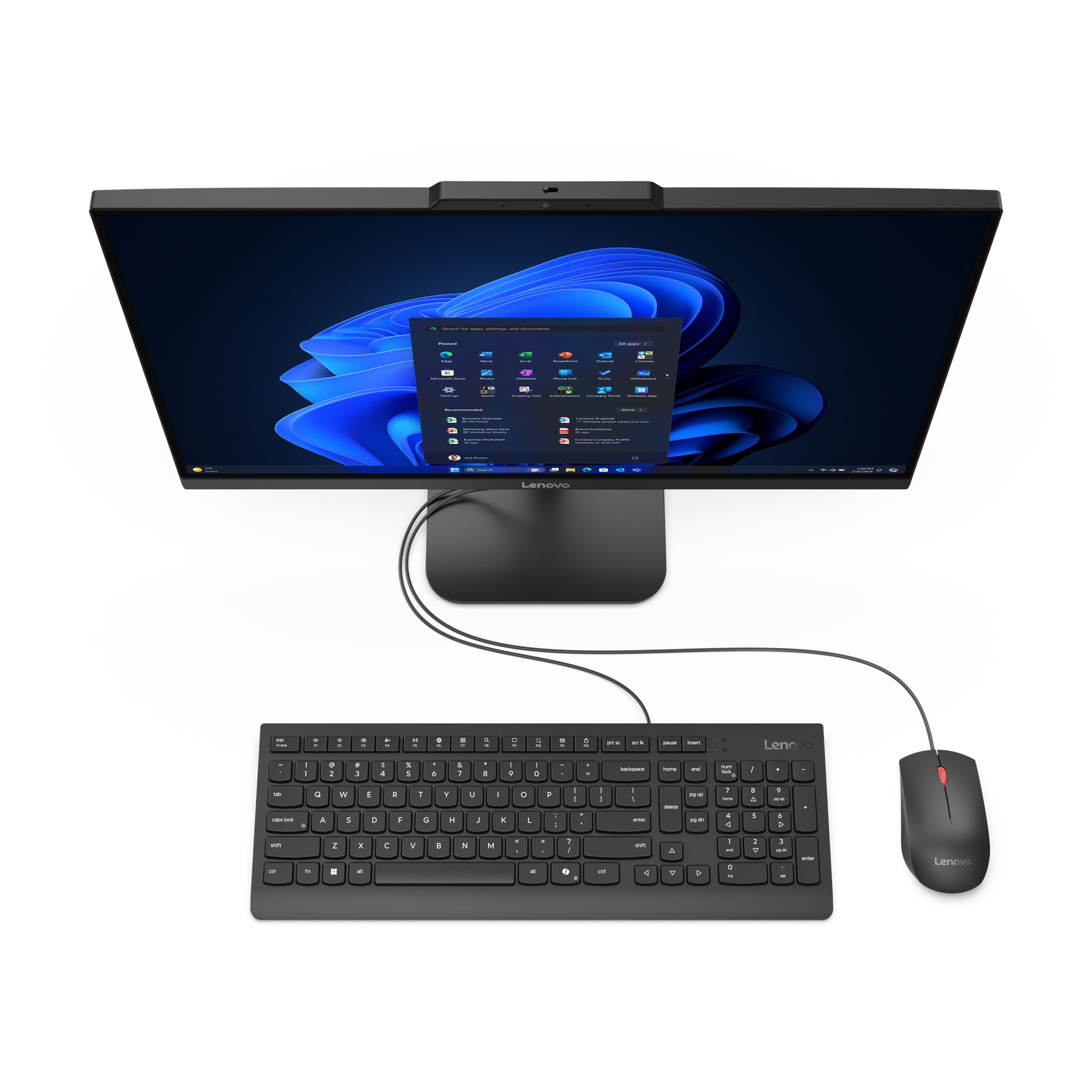 Lenovo V100 All-in-One – 23,8" Full HD, Intel N100, 8 GB RAM, 256 GB SSD, Windows 11 Pro
