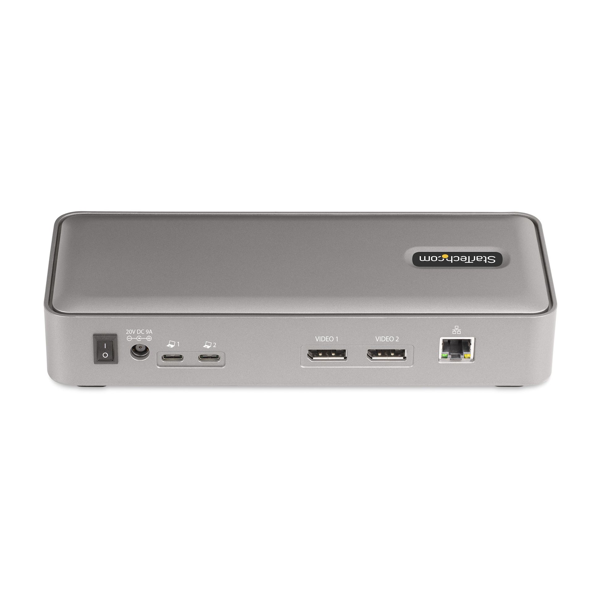 StarTech.com 129UE-USBC-KVM-DOCK – 2-Port DP Dual-View KVM-Switch – 4K/60 Hz, für Windows/macOS/Linux