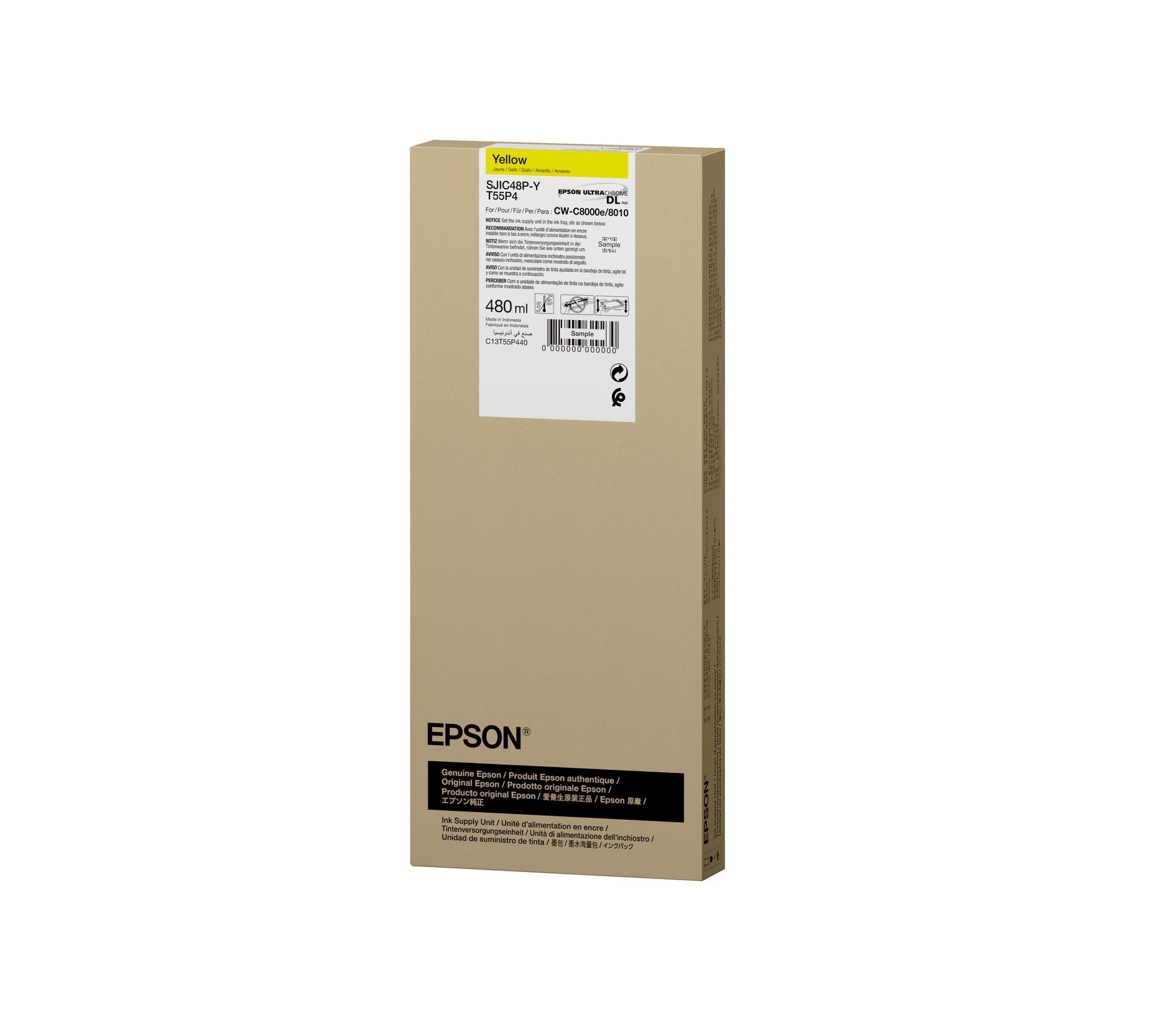Epson Tintenpatrone SJIC48P-Y (C8000E), Gelb – für ColorWorks C8000E