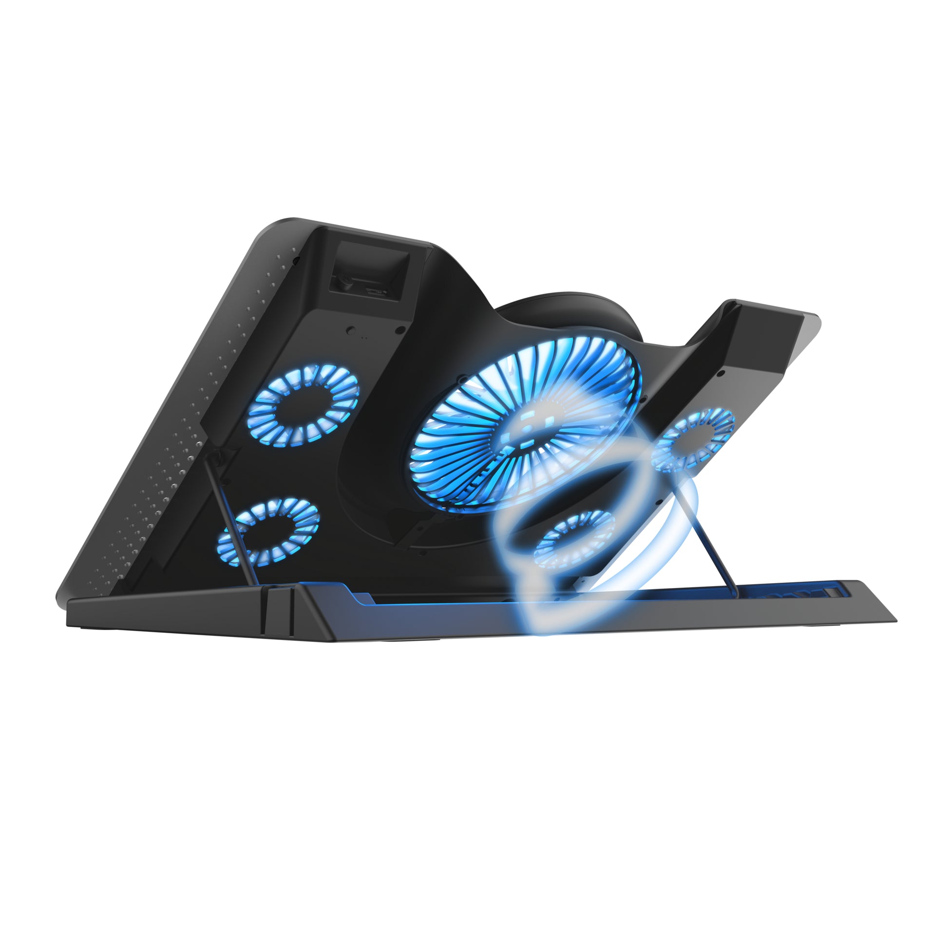 Trust Laptop-Ständer – für Notebooks bis 17,3", USB-Port, Aluminium, schwarz