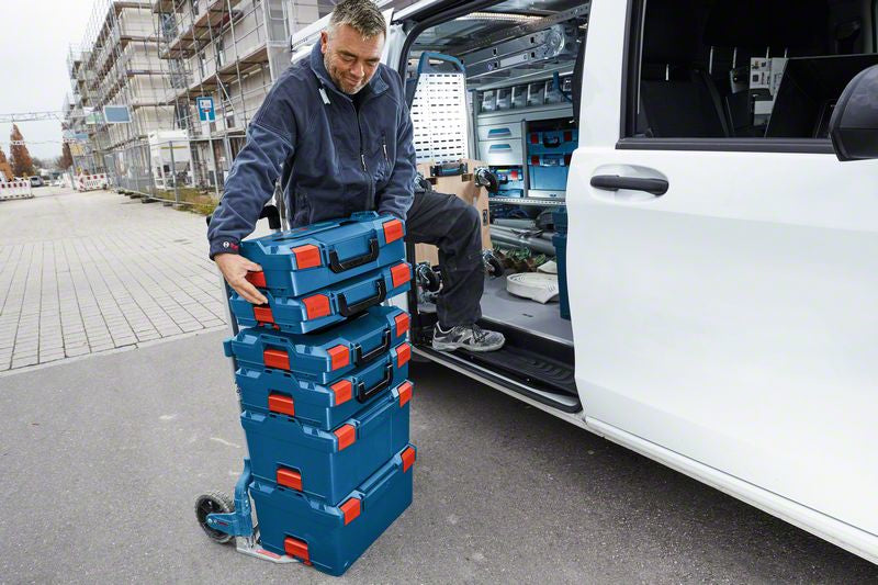 Bosch Professional L-BOXX 136 Systemkoffer – leer, Klickverschluss, blau/rot, ABS, B 442 × H 151 × T 357 mm