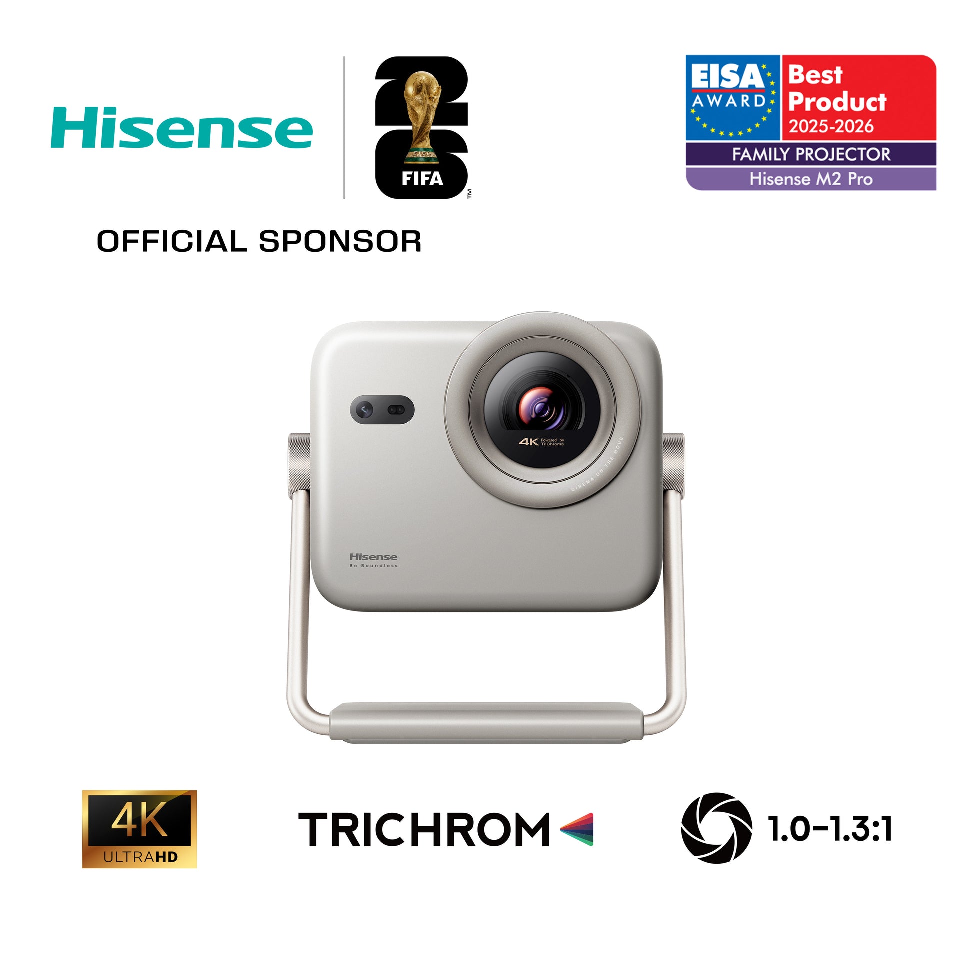 Hisense M2 Pro – Standard DLP Laser, 4K UHD, 1300 ANSI Lumen, Smart