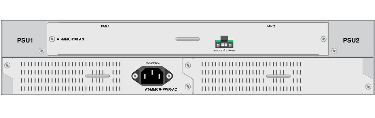Allied Telesis AT-MMCR-PWR-AC-60 Netzteil – für MMCR18 – Grau