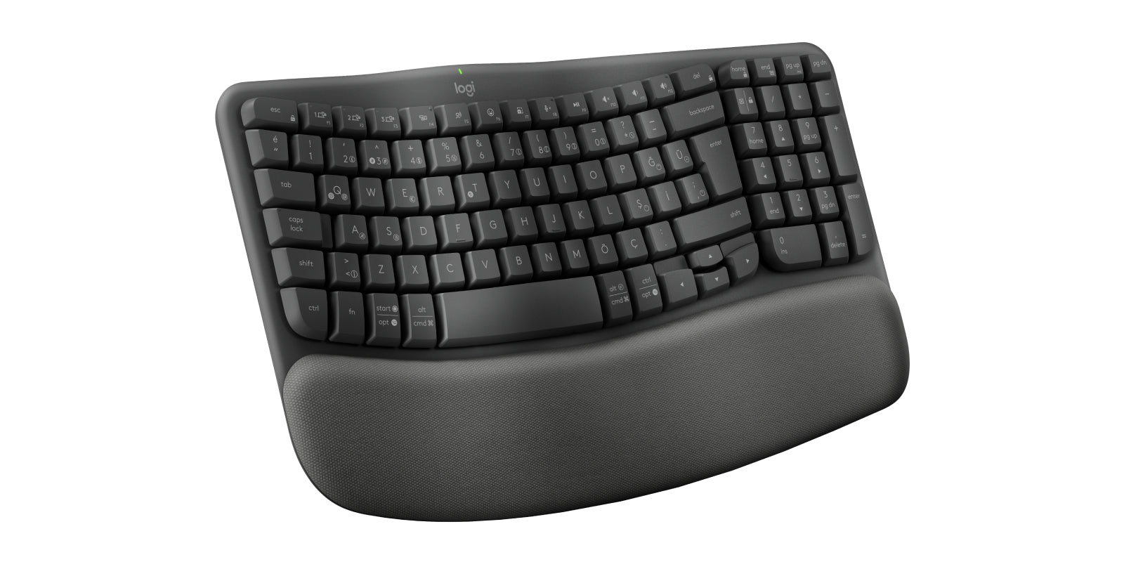 Logitech Wave Keys for Business – Tastatur, kabellos (Bluetooth/2,4 GHz), Nordic-Layout (Nordic)