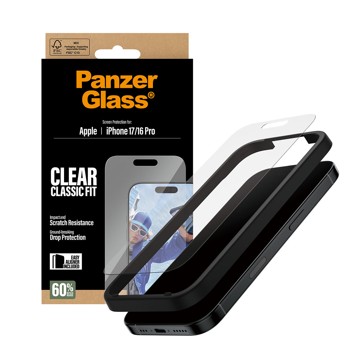 PanzerGlass Displayschutz – für Apple iPhone 17 – stossfest