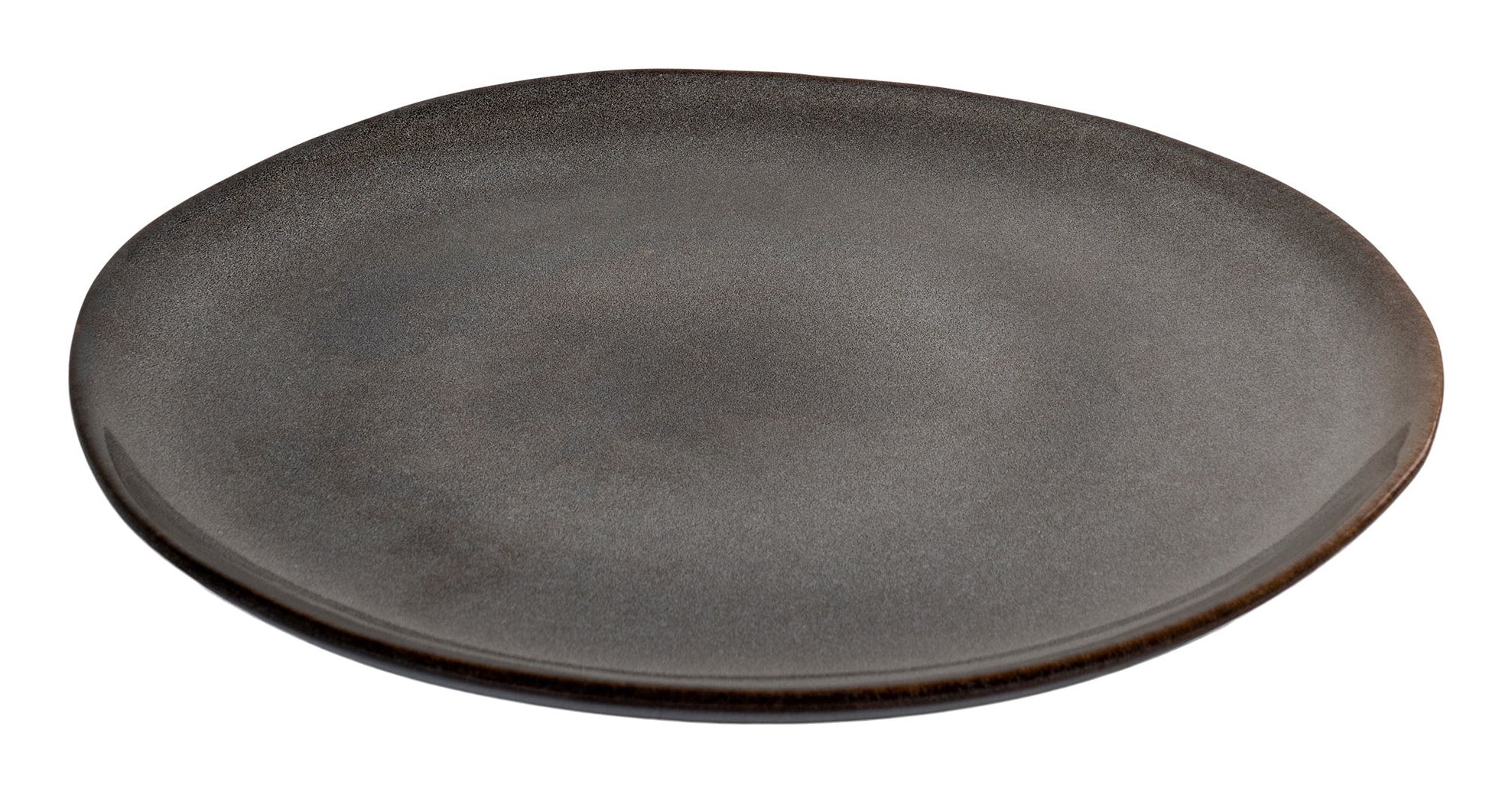 House Nordic Speiseteller Selma – 4er Set, Ø 27 cm, Keramik, Grau/Braun, spülmaschinenfest