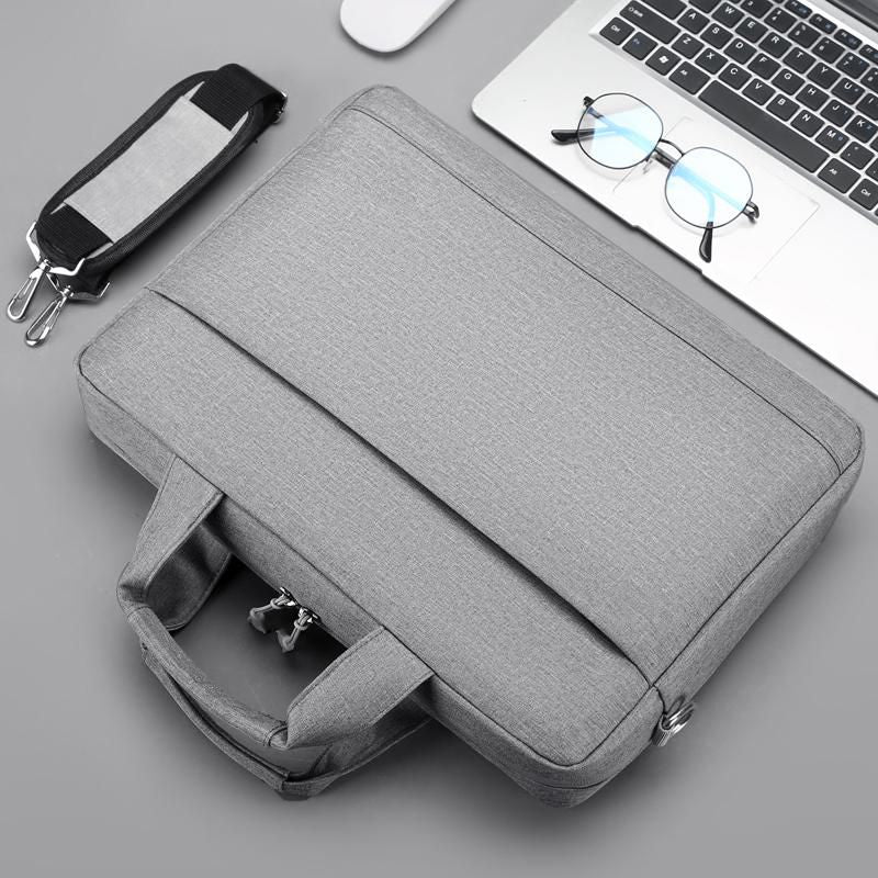 eSTUFF Notebook-Tasche für Notebooks bis 14,1" – mit abnehmbarem Schultergurt, grau