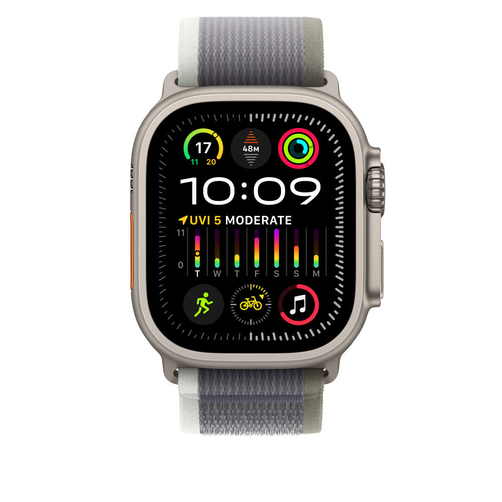 Apple Trail Loop – Grün/Grau, M/L, für Apple Watch 44 mm, 45 mm, 49 mm