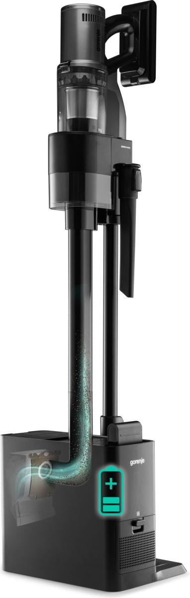 Gorenje Kabelloser Staubsauger NEOEXPERT SVC296749NEBL, mit Absaugstation, 2-in-1 – 60 min, 190 AW, Behälter 0,6 l
