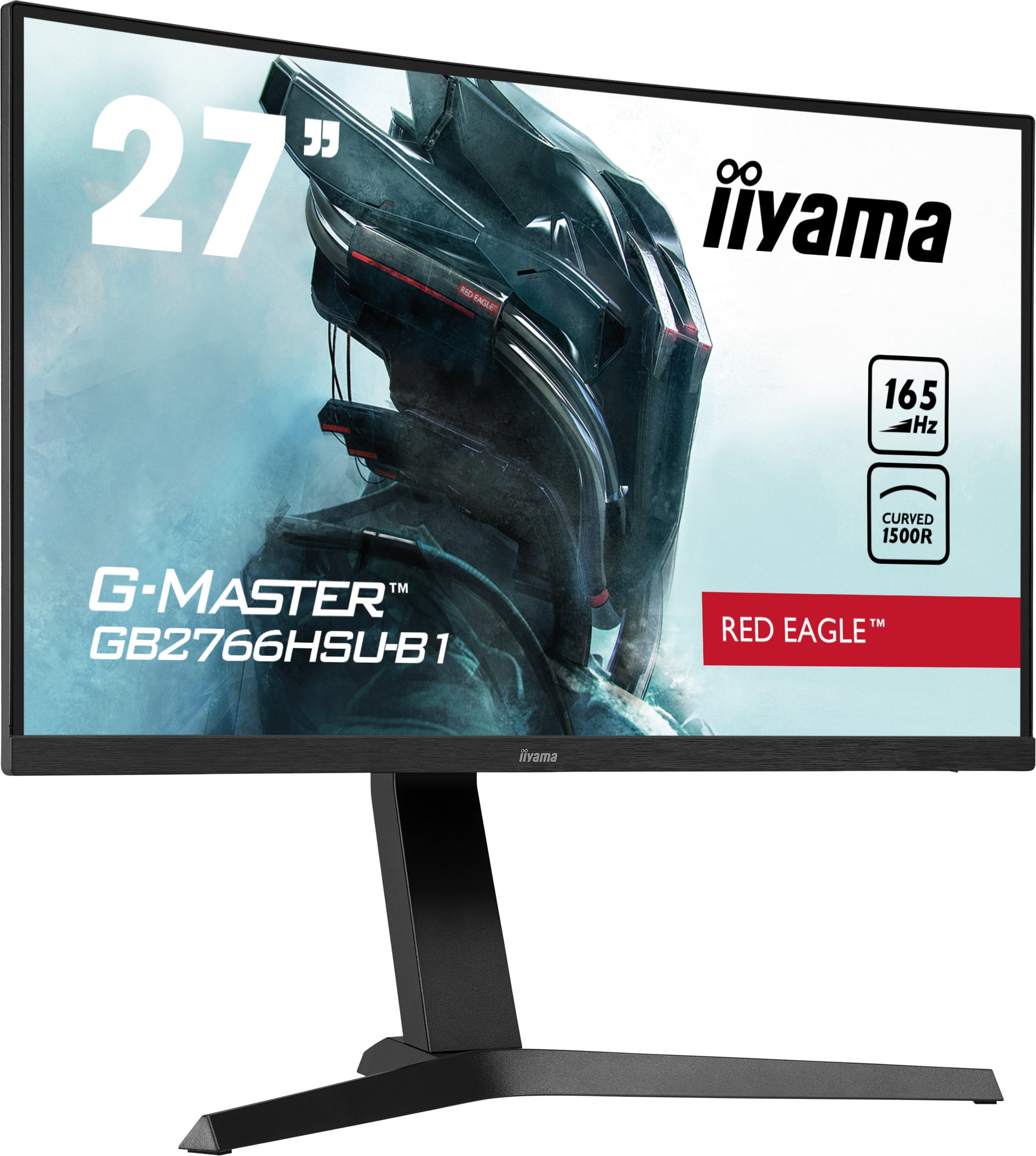 iiyama GB2766HSU-B1 – Monitor, 27", 1920 × 1080 (Full HD), VA, 165 Hz, 250 cd/m², Curved, Schwarz