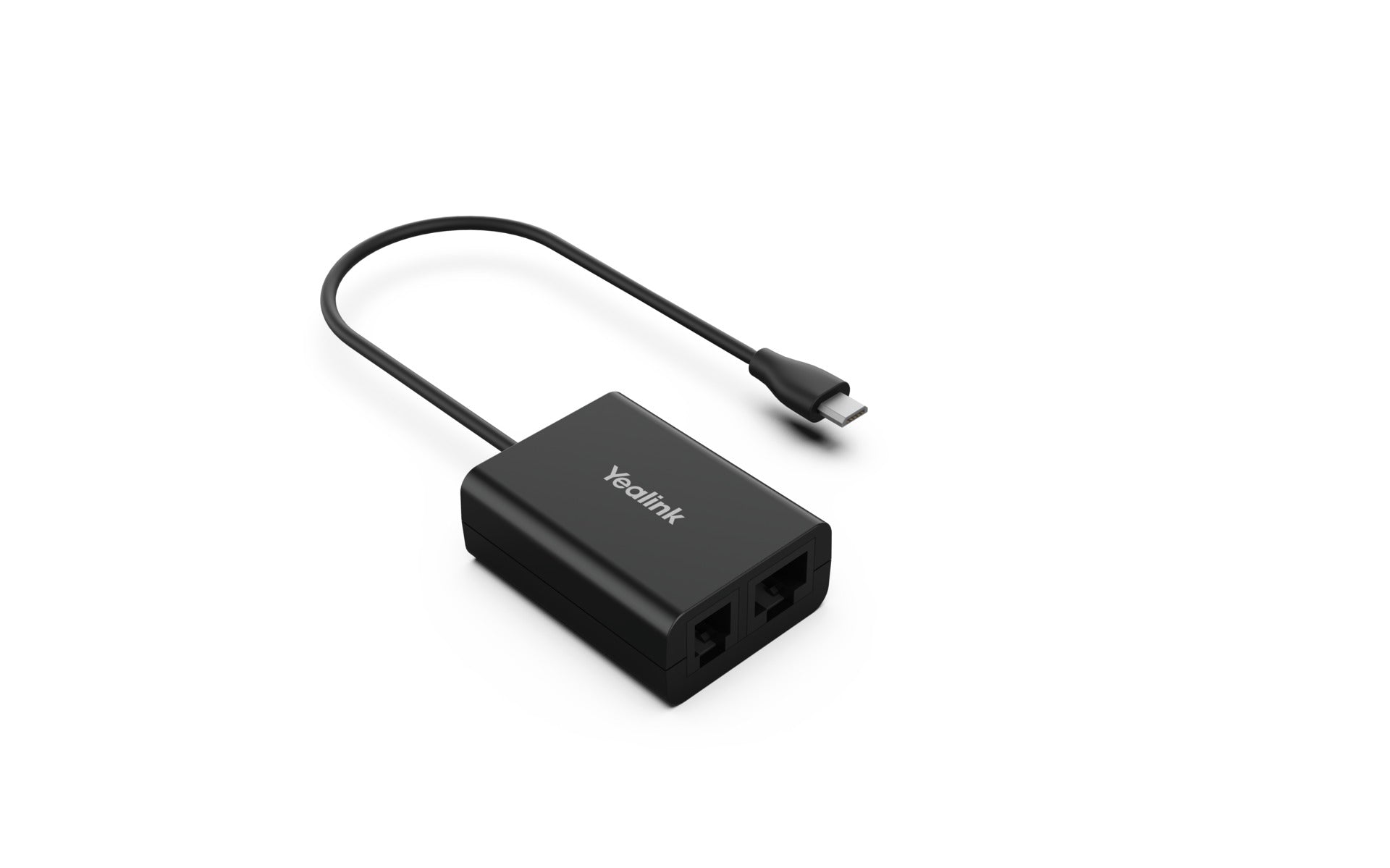 Yealink EHS60 – Headset-Dongle (Mikro-USB), RJ45, RJ9, Schwarz, für Yealink WH62/WH63 und gängige IP-Phones