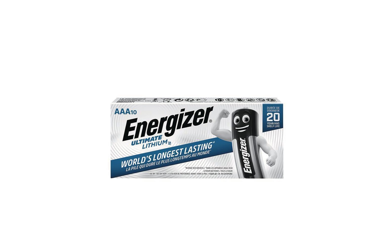 Energizer Batterien AAA – Lithium-Mangandioxid, 1,5 V – 4 Stk.